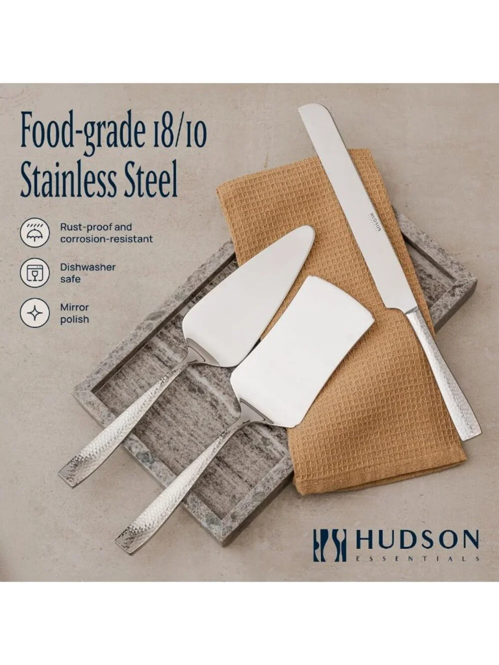 Elegant 8-Piece Stainless Steel Hostess Serving Utensil Set - Cake Knife